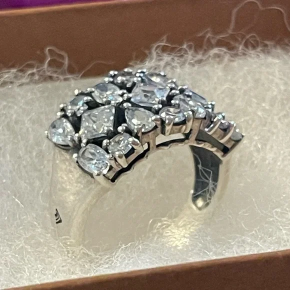 Silpada ‘COSMO’ Cubic Zirconia Sterling Silver Ring NEW R2385 - Picture 3 of 16